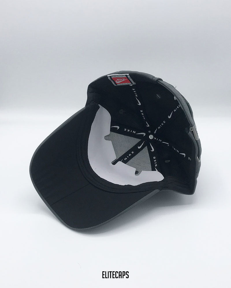 NKE Grey Embossed Swoosh Cap - C0374