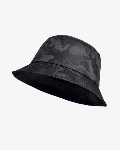 Black Camo Convertible Bucket Hat - C0132