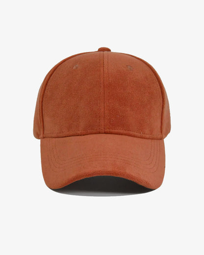 Basic Orange Suede Cap - C0117