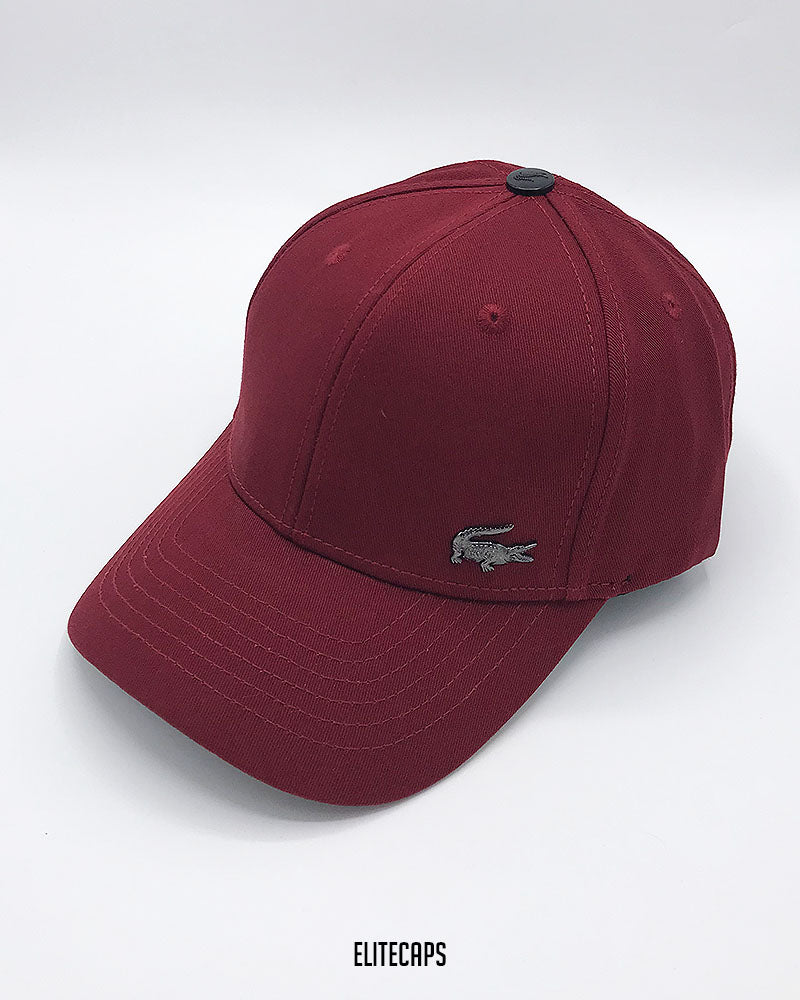LACOSTTE Classic Fit Signature Maroon Cap - C0689