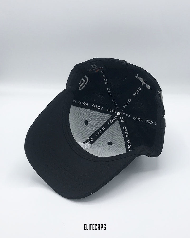 RL Black Polo Baseball Cap - C0372