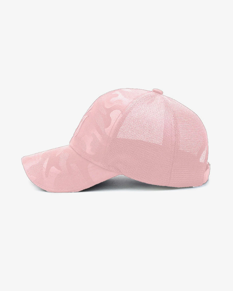 Pink Camo NY Embroidered Mesh Cap - C0197