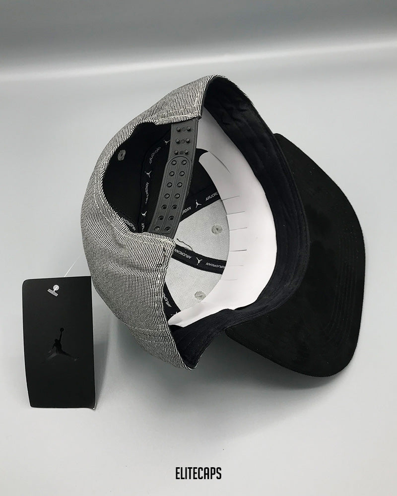 JDN Grey & Black Pinstripe Snapback Cap - C0397
