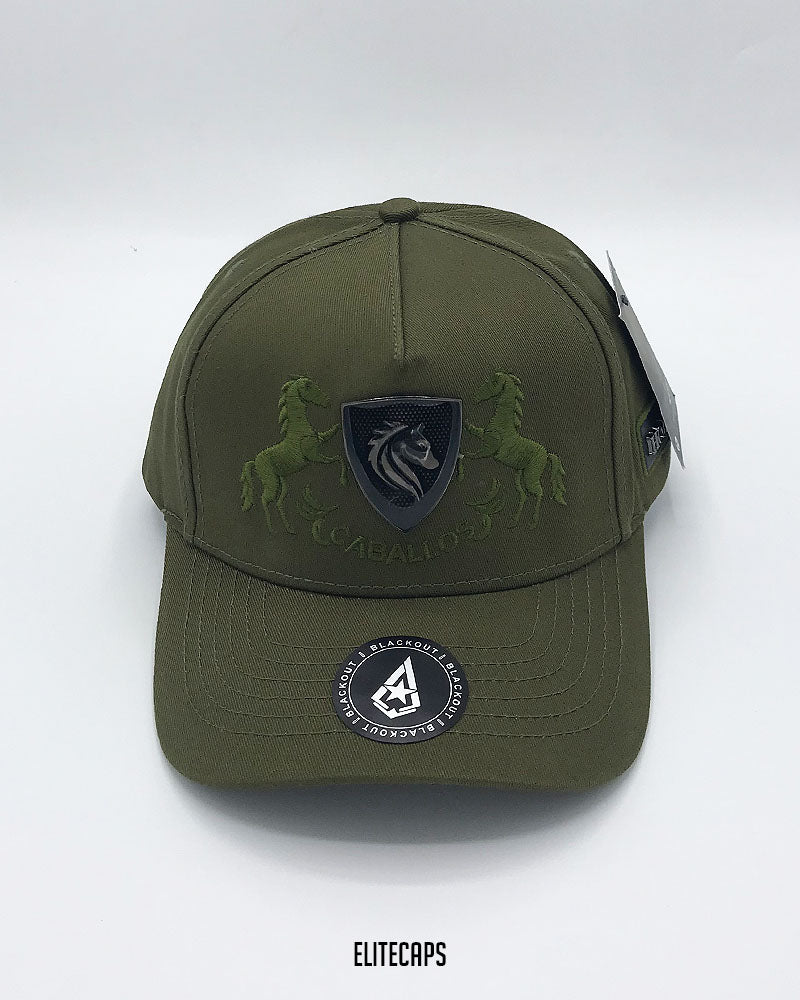 Luxury Green Horse Embroidered BKT Cap - C0475 – Elite Caps