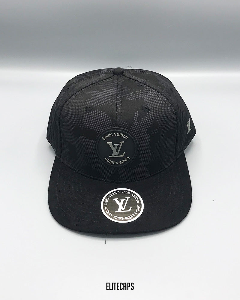 LV Black Camo Snapback Cap - C0418