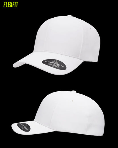 Basic White Fitted Cap - FLEXFIT - FC006