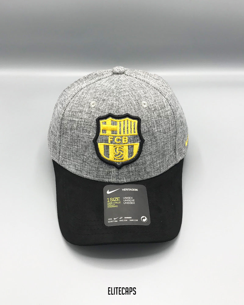 FCB-NKE Grey Two-Tone Baseball Cap - C0383