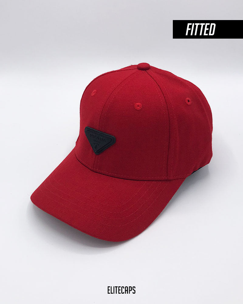 PRADA Bold Red Fitted Cap - C0623