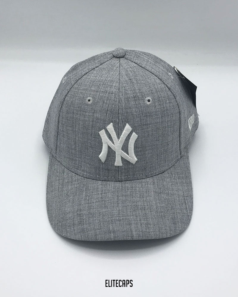 Premium NY Grey Textured Baseball Cap - C0444