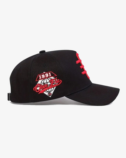 Black & Red 03 Embroidered Cap - C0136