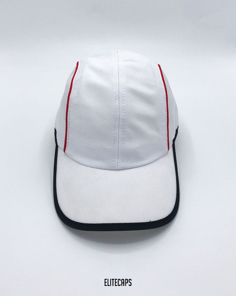 LACOSTTE White Triple Panel Cap - C0558