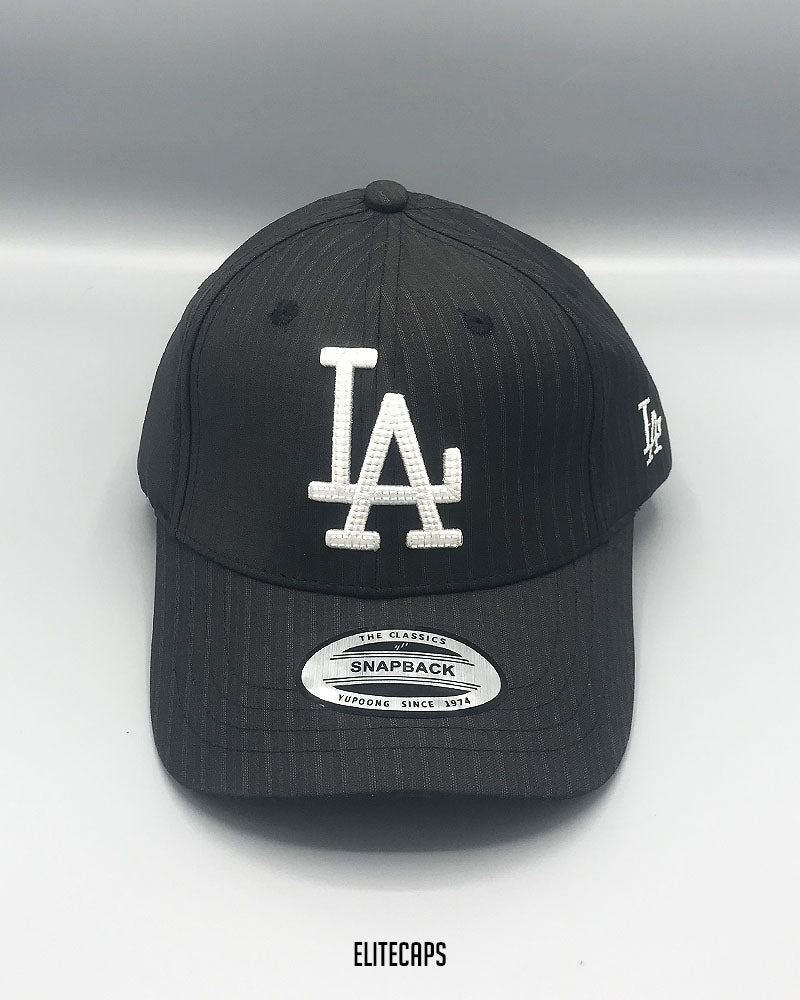 LA Black Pinstripe Baseball Cap - C0422
