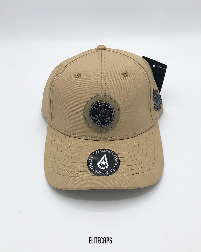 Luxury Khaki Beige Horse BKT Cap - C0511