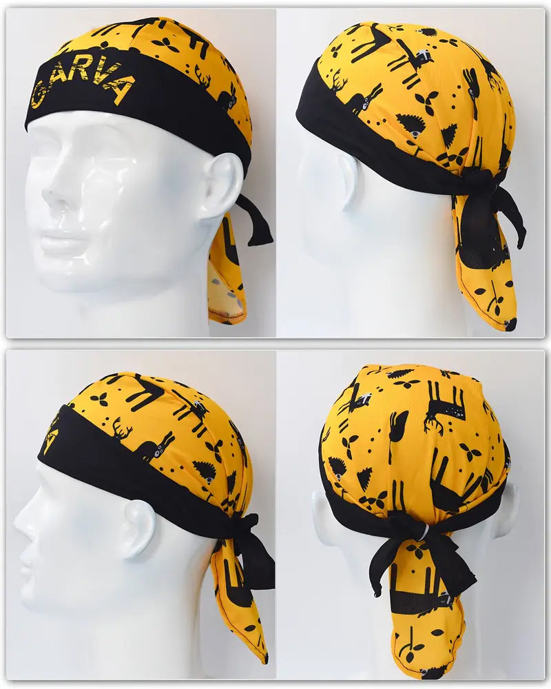 Yellow Pirate Quick-Dry Biker Bandana - B016