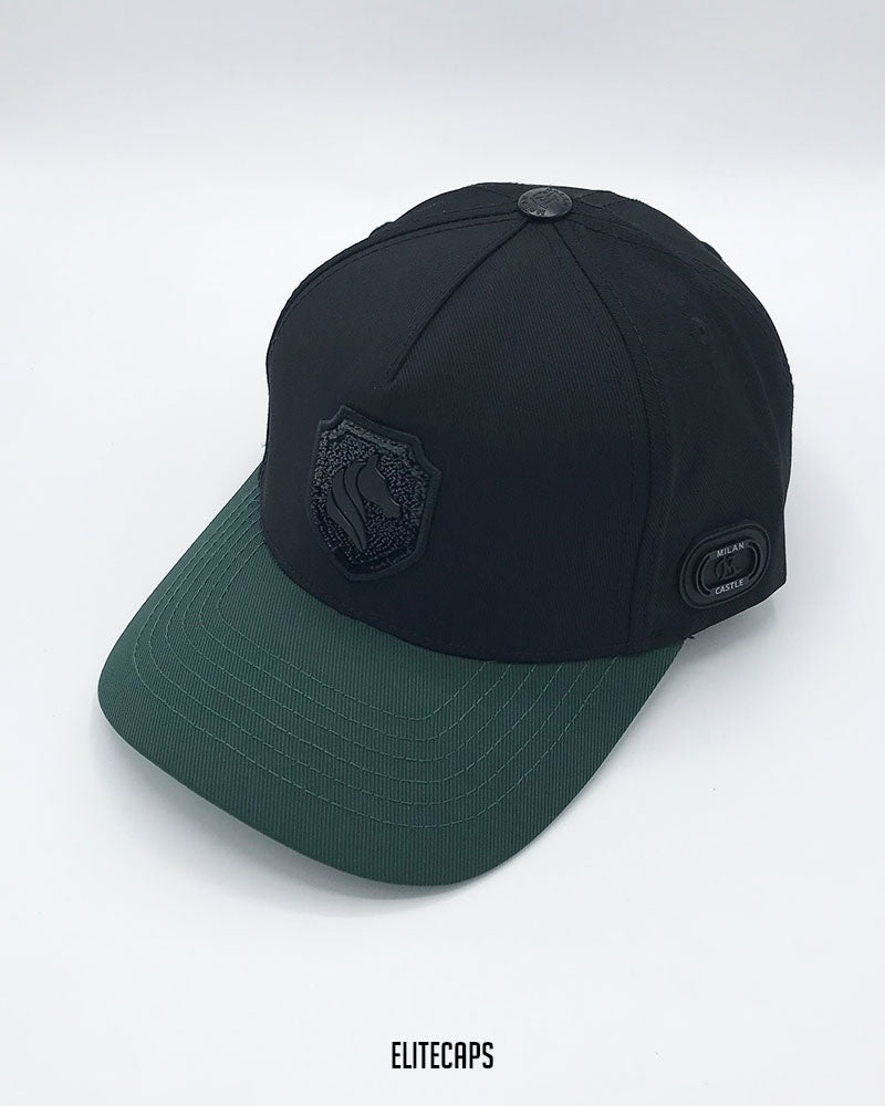 Two-Tone Black Classic MILAN Baseball Cap - C0698