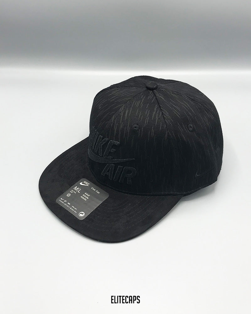 NKE JET Black Textured Air Snapback Cap - C0416