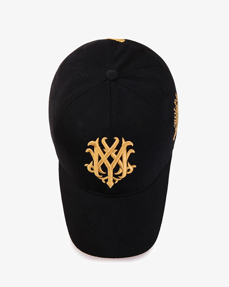 Totem Black & Golden Embroidered Cap - C0107