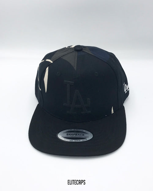 Black LA Camo Snapback Cap - C0318