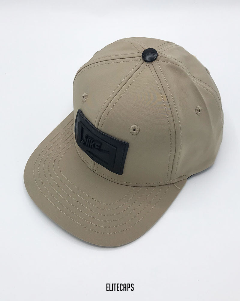 NIIKE Beige Signature Snapback Cap - C0691