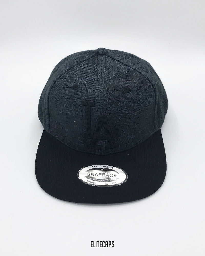 LA Dark-Grey Camo Snapback Cap - C0564
