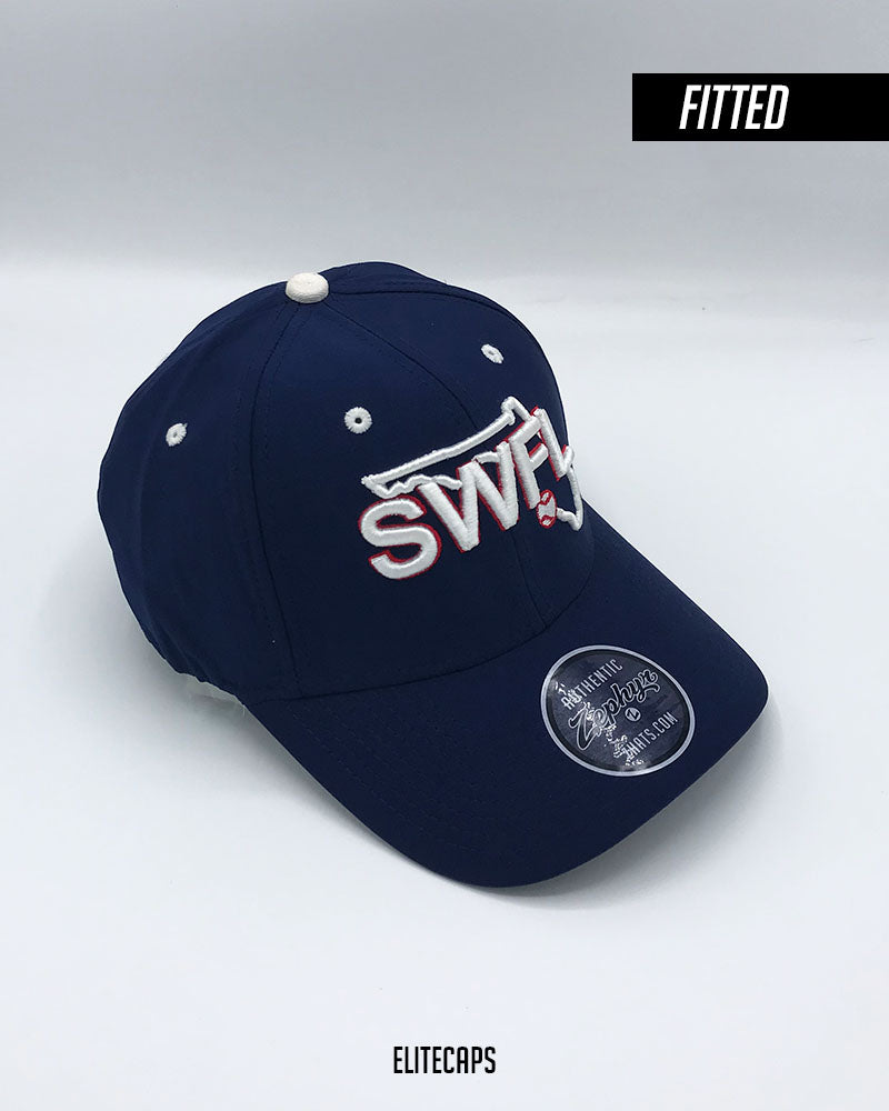 Navy Blue SWFL Embroidered Fitted Cap - C0427