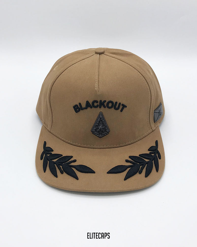 Khaki Captain BKT Snapback Cap - C0618
