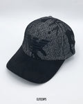AR Black Two-Tone Suede Baseball Cap - C0692