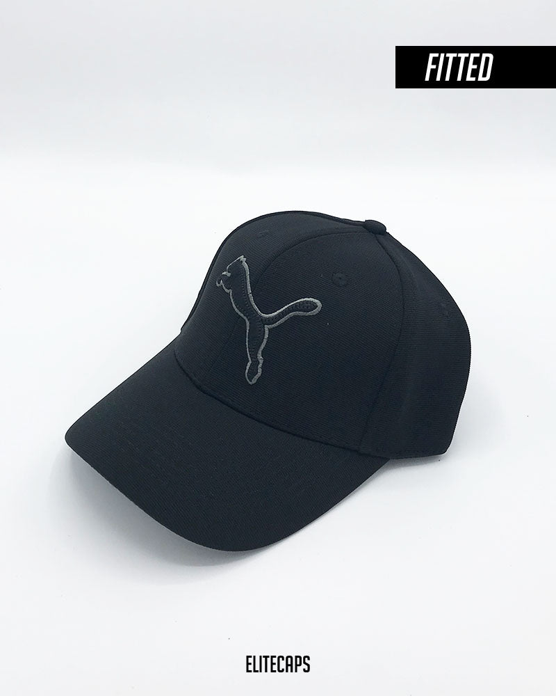 Jet Black Puma Fitted Cap - C0338