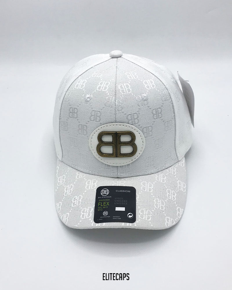BALCGA White Pattern Short Brim Baseball Cap - C0508
