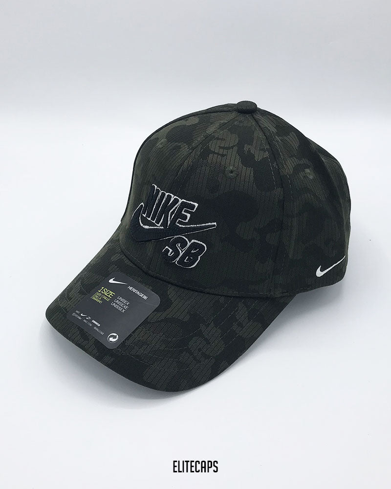 NKE Army Green Camouflage Baseball Cap - C0601