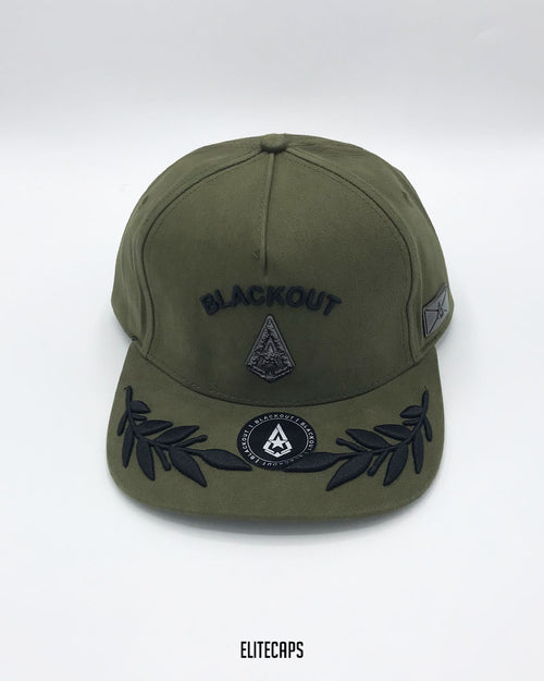 Army Green Captain BKT Snapback Cap - C0619