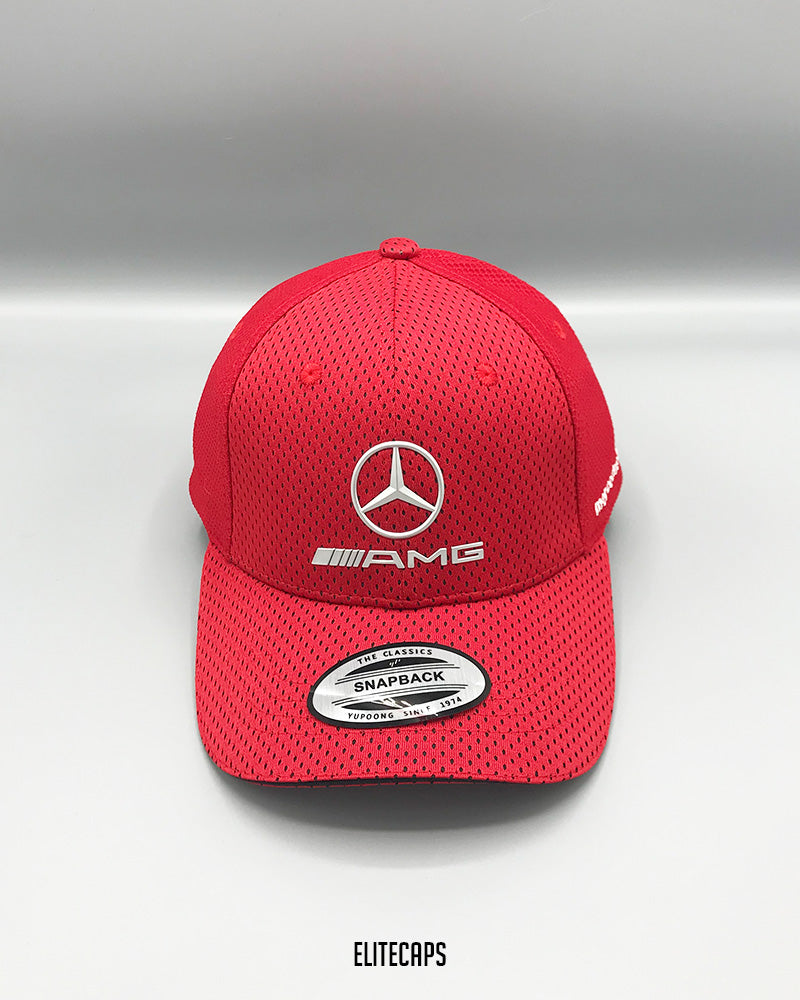 Red M-AMG Mesh Cap - C0391
