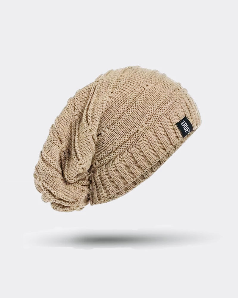 Unisex Khaki Knitted Beanie - B0106