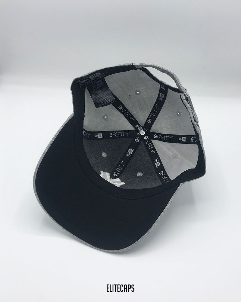 Premium NY Grey Textured Baseball Cap - C0444