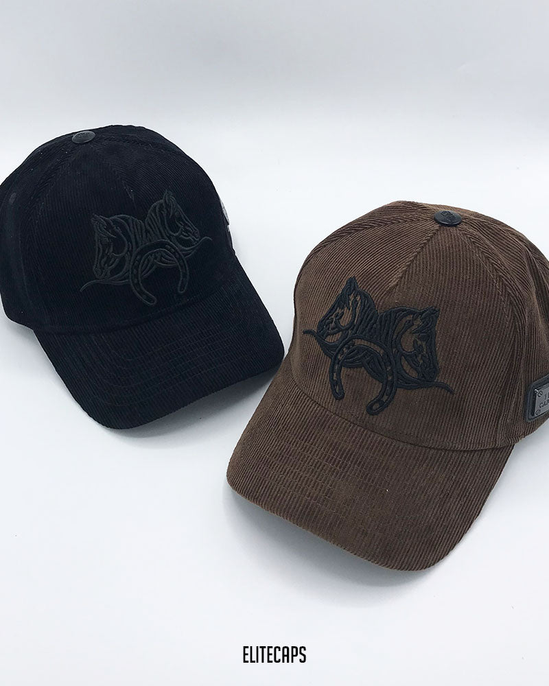 Premium Horse Embroidered Corduroy Cap - C0478