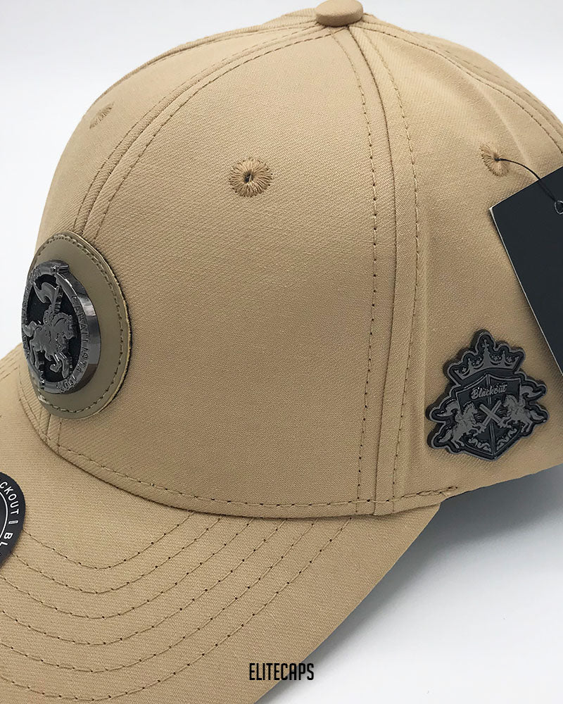 Luxury Khaki Beige Horse BKT Cap - C0511