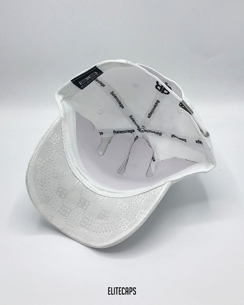 BALCGA White Pattern Short Brim Baseball Cap - C0508