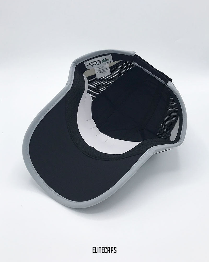 LACOSTTE Black Contrast Triple Panel Cap - C0536
