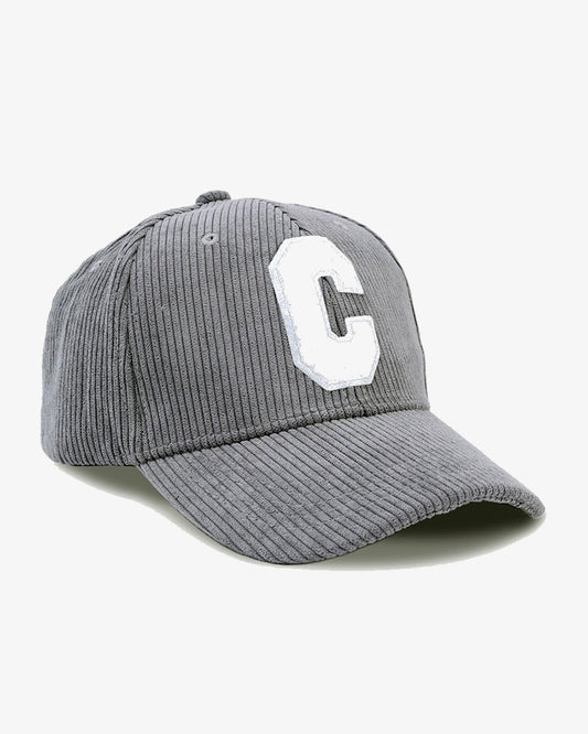 Classic Grey Corduroy Cap - C0139