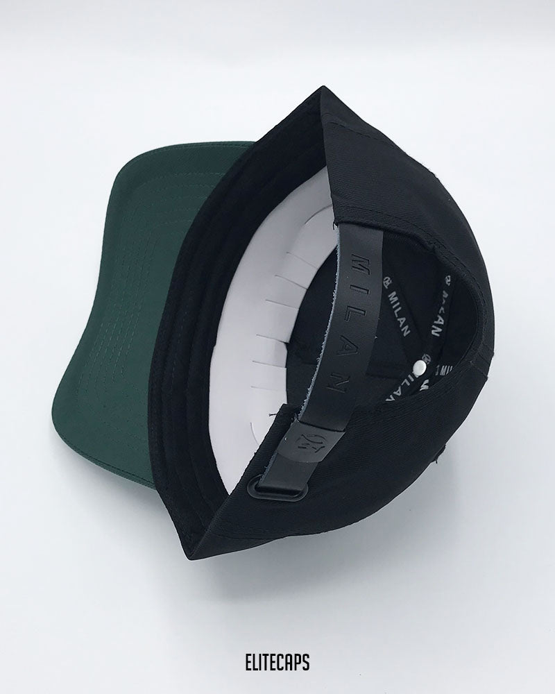 Two-Tone Black Classic MILAN Baseball Cap - C0698