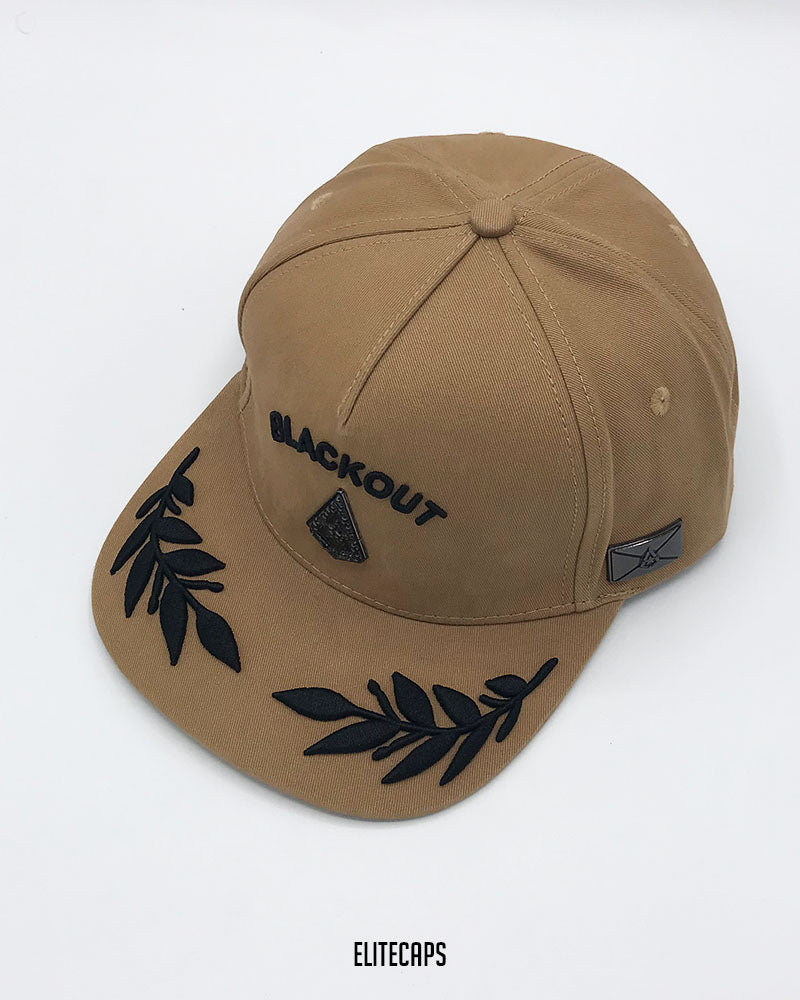 Khaki Captain BKT Snapback Cap - C0618