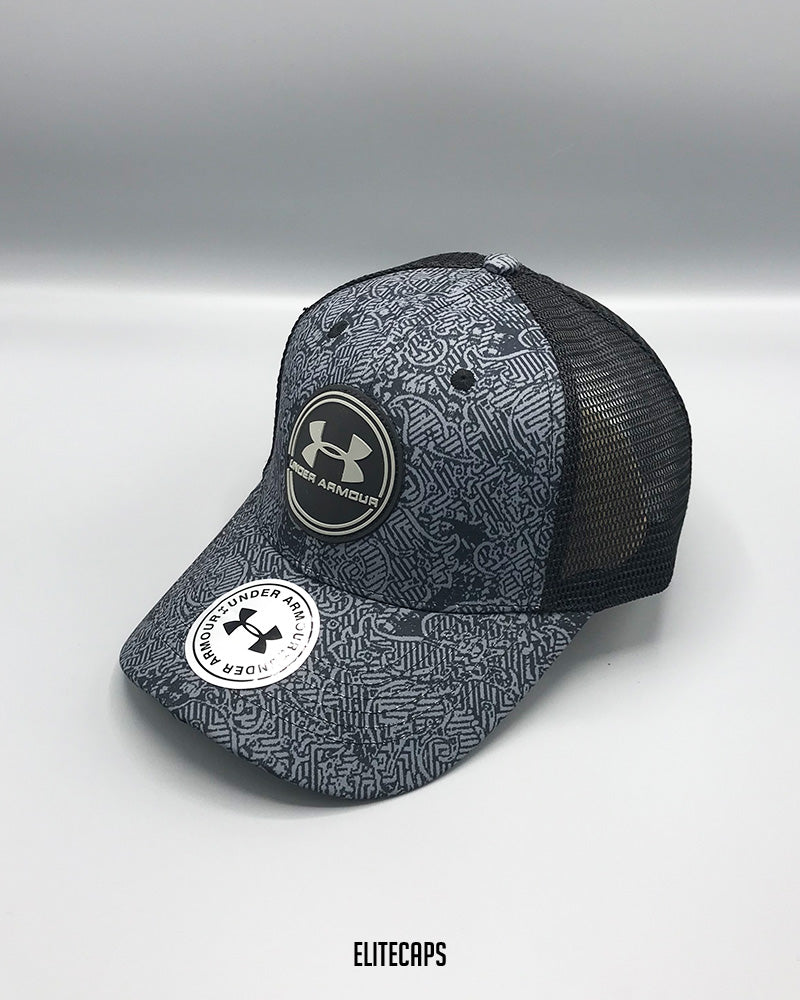 UA Grey Abstract Pattern Trucker Cap - C0414