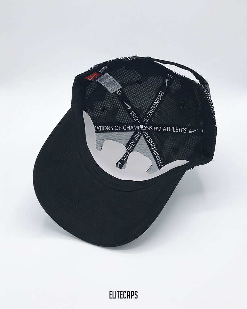 NKE Black Contrast Camo Baseball Cap - C0538