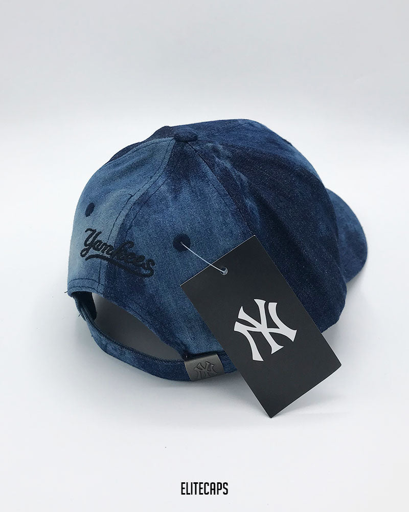 Yankees NY Blue Tie-Dye Denim Baseball Cap - C0515