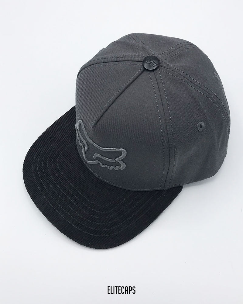 Grey Tone FOX Embroidered Snapback Cap - C0622