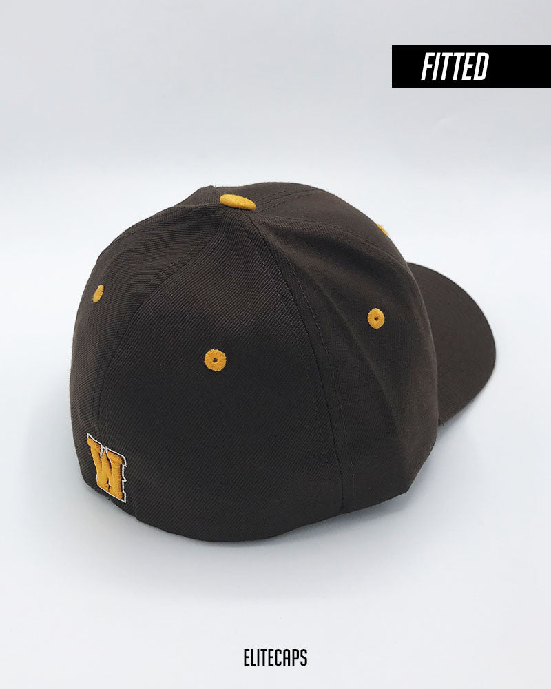 ZEPHYR Embroidered Brown Fitted Cap - C0576