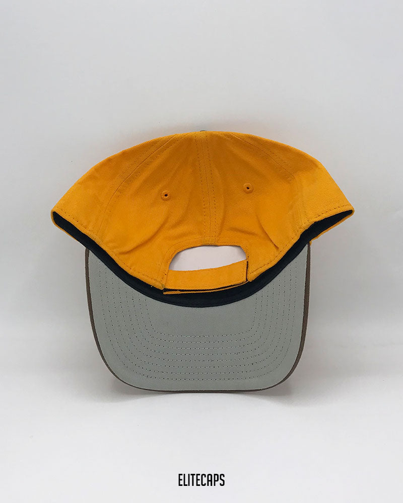 SD Orange & Brown Contrast Baseball Cap - C0436