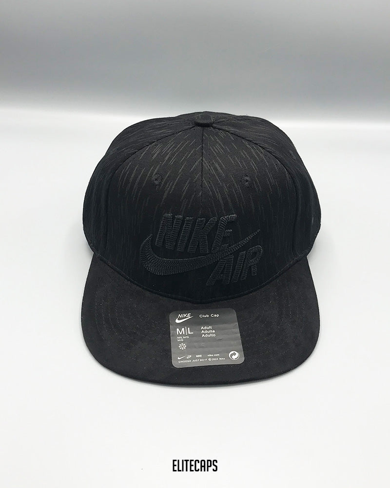 NKE JET Black Textured Air Snapback Cap - C0416
