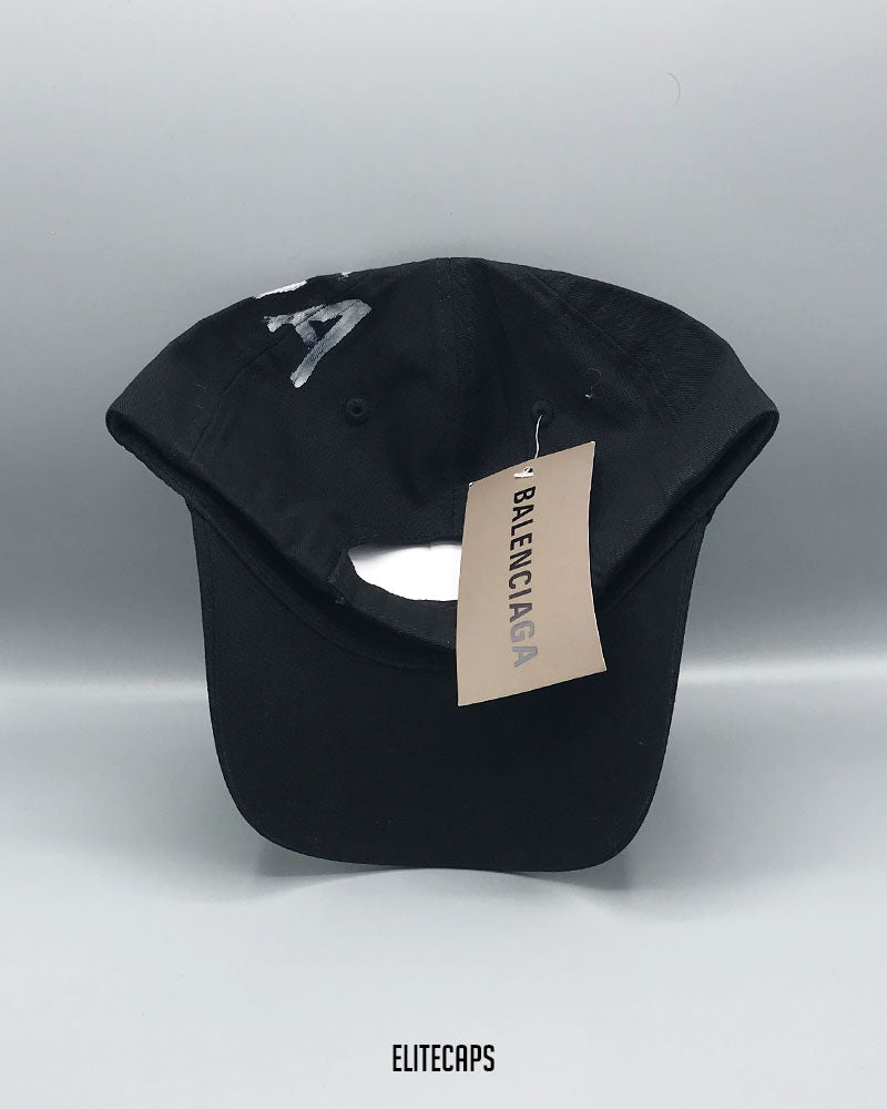BALCGA Black Graffiti Script Baseball Cap - C0400
