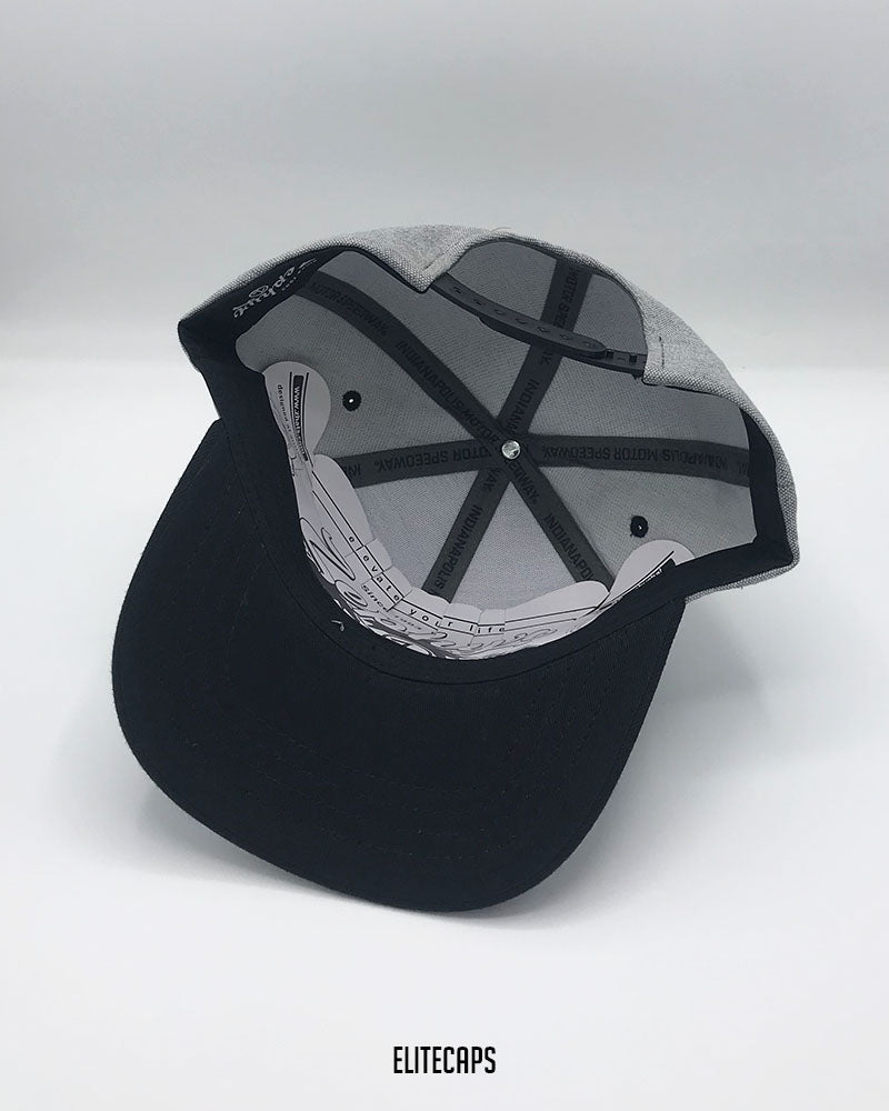 Motor Grey & Black Contrast Snapback Cap - C0452